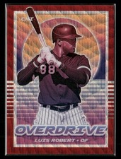 2021 Panini Chronicles #15 Luis Robert Overdrive Ruby Wave #/199 White Sox
