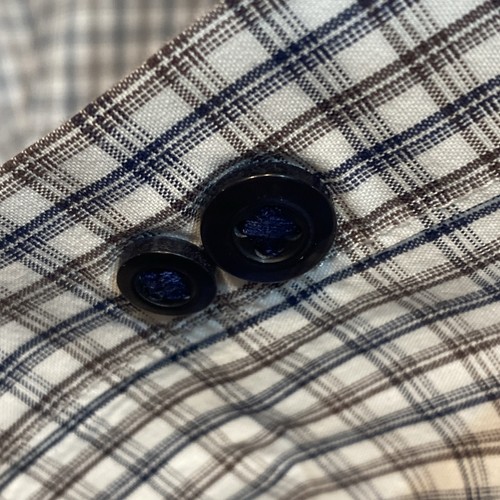 Tasso Elba Anzughemd 2XL Herren mehrfarbig kariert Knopfleiste Flip Manschetten leicht T5 - Bild 8 von 10