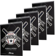 Murray Sporting Goods Baseball & Softball Scorebook – 5-Pack, 35 Games