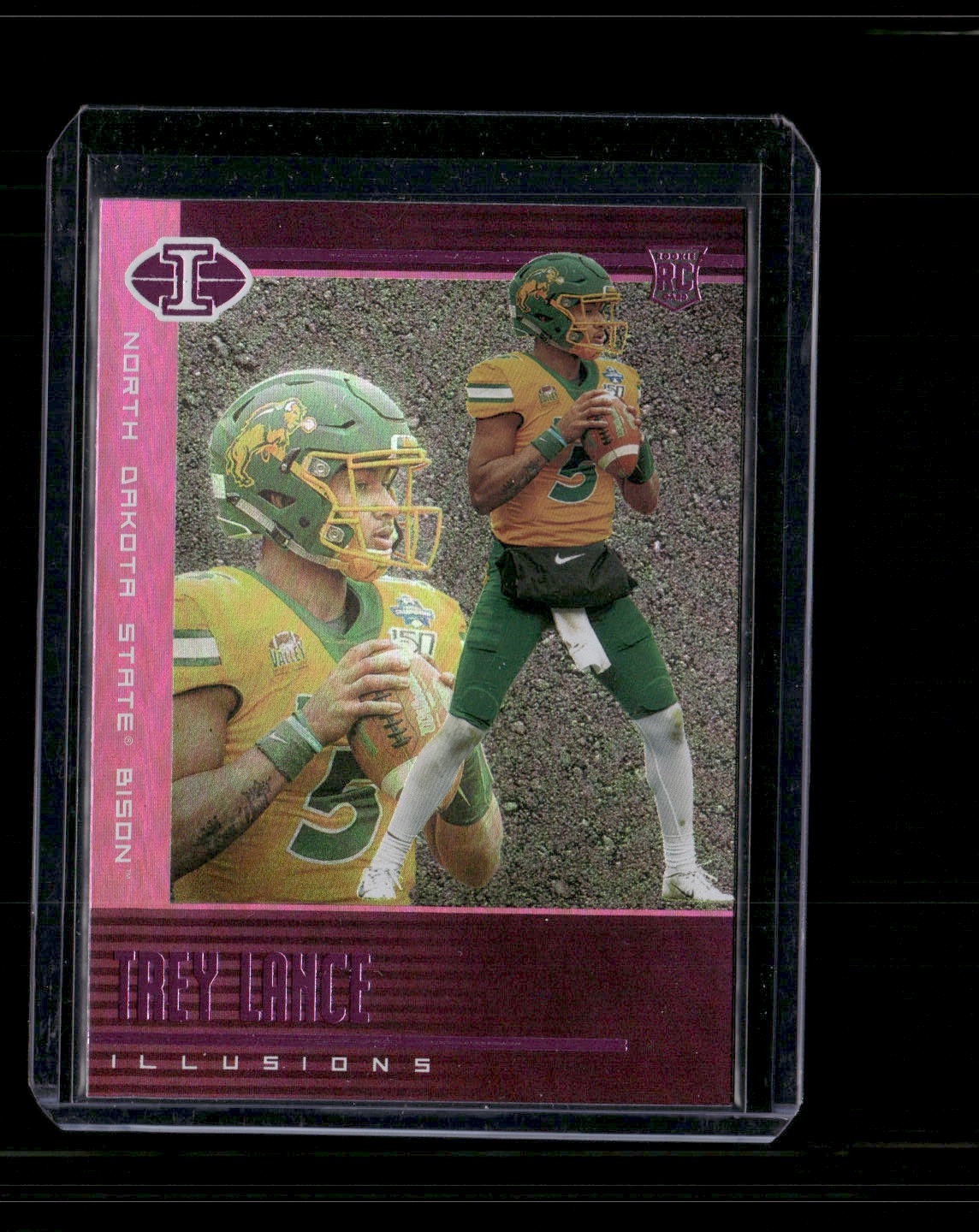 2021 Panini Chronicles Draft Picks Illusions Pink #103 Trey Lance Bison RC