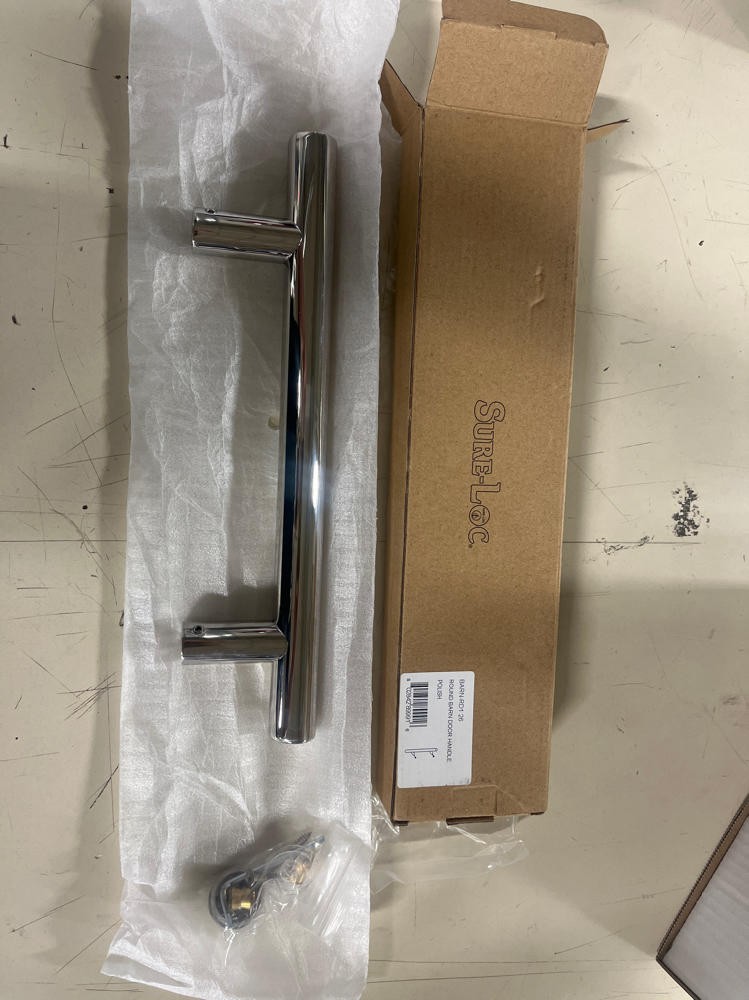 Sure-Loc Barn Door Ladder Handle, Single-Sided 12" Polished Chrome Chrome Finish