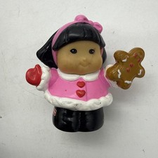RARE Fisher Price Little People Christmas Winter Sonya Lee W/gingerbread Main St