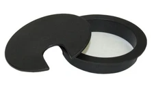 3inch CUT-HOLE SIZE Black Round Wire Management Grommet with Removable Lid