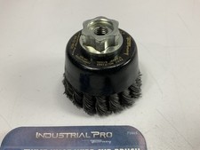 Forney 72865 Wire Cup Welding Wire Brush Knotted, 3" X .020" X M10 X 1.25/1.50