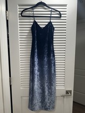 Lulu s Velvet Blue Ombre Party Dress