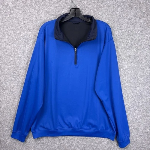 Zero Restriction Mens Quarter Zip Golf Pullover Blue Performance Jacket XXL 2XL image 3