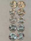 1962-1964 P&D Washington Quarters-90%Silver-High Grade (BU)-Lot of 10 #W18