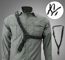 Tactical One Single Point Sling Strap Bungee Rifle Gun Sling with QD Buckle