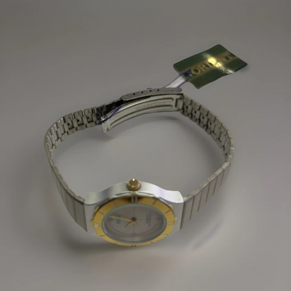 JAPÃO GENUÍNO VINTAGE ORIENT RELÓGIO MASCULINO MOSTRADOR COR PRATA Mergulhador Casual Formal - Imagem 2 de 3