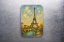 3x2 Eiffel Tower France French Art Fridge Wonders World Refrigerator Magnet