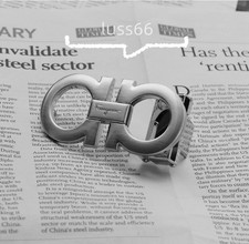 Men Salvatore Ferragamo Classic Alloy Belt Buckle Silver for 34-35mm belt