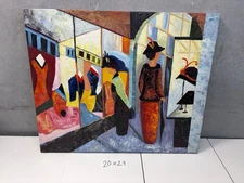 Original Oil Painting – Modernist Fashion Boutique Scene ~ 20x24 ~ Decorative