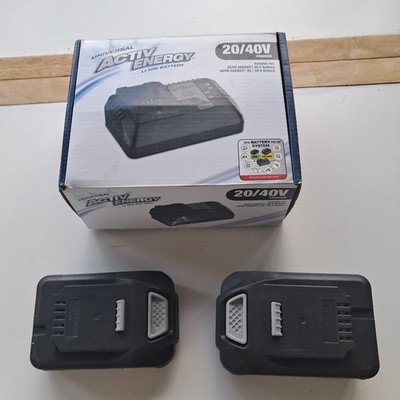 Ferrex Active Energy 20/40 Volt Batterieladegerät Neu mit Karton und 2 Akkus