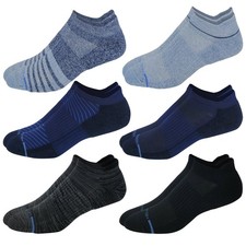 Dr. Motion 6 Pairs pack Mens Low Cut Cushioned Breathable Compression Ankle S...