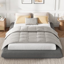 Full/Queen/King Size Metal Platform Bed Frame W/Upholstered |No Box Spring Neede