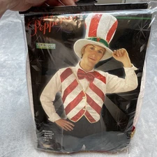 Mr Peppermint Christmas Costume 3 Piece Vest Hat Bow Tie Forum Novelties NIP