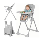 Baby High Chair, Foldable Feeding Chairs for Babies and Toddlers, Adjustable Hei