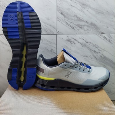On Cloud Cloudnova Form Glacier Grey Yellow Zest OC Running Shoes Men's Size 9