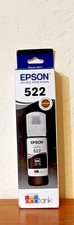 Epson 522 Black Ink Bottle Genuine OEM NEW