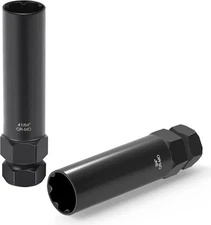 2 Piece Small 6 & 7 Spline Lug Nut Socket, Wheel Lock Key for Onesize, Black 
