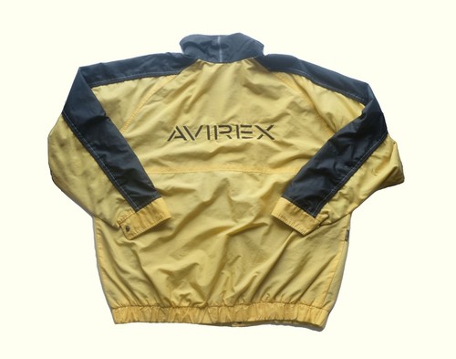 AVIREX JACKET SHELL VTG WINDBREAKER MADE IN KOREA Y2K 90s MENs YELLOW SZ XXL - Picture 3 of 5