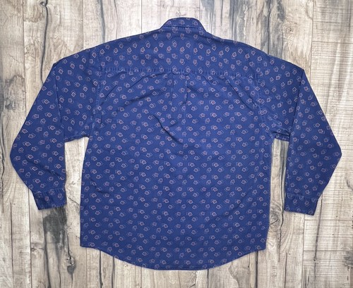 Vintage 90s Eddie Bauer Mens XL Faded Geometric AOP Button Shirt Long Sleeve. - Picture 6 of 12