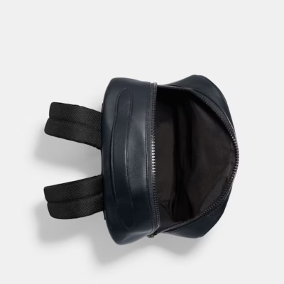 Coach Men' Navy/Black Westway Colorblock Coach Patch Leather
