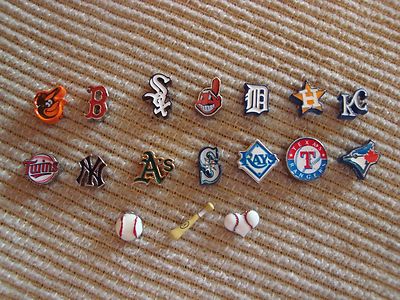 Origami Owl ''Your Choice'' American League Baseball/Glove/Bat/Baseball Charms