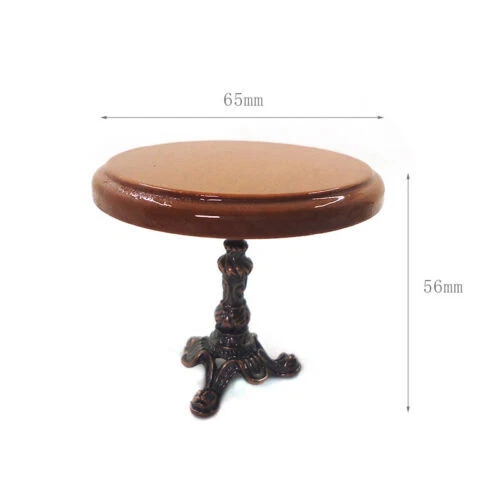 3Pcs Miniature Dining Table Chairs Sets 1:12 Dollhouse Furniture Vintage Desk - Image 4 of 4