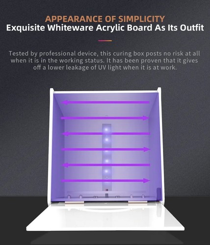 Geeetech Large UV Curing Box For Resin Molds 405 Nm UV Curing Light Box With 360 - Photo 4/9