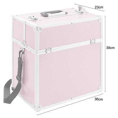 Arebos AR-KK-HS1P Aluminium Kosmetikkoffer - Rosa (4260199751084 