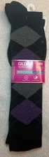 NWT - GILDAN SMART BASICS ARGYLE LADIES SOCKS - 2 PAIR