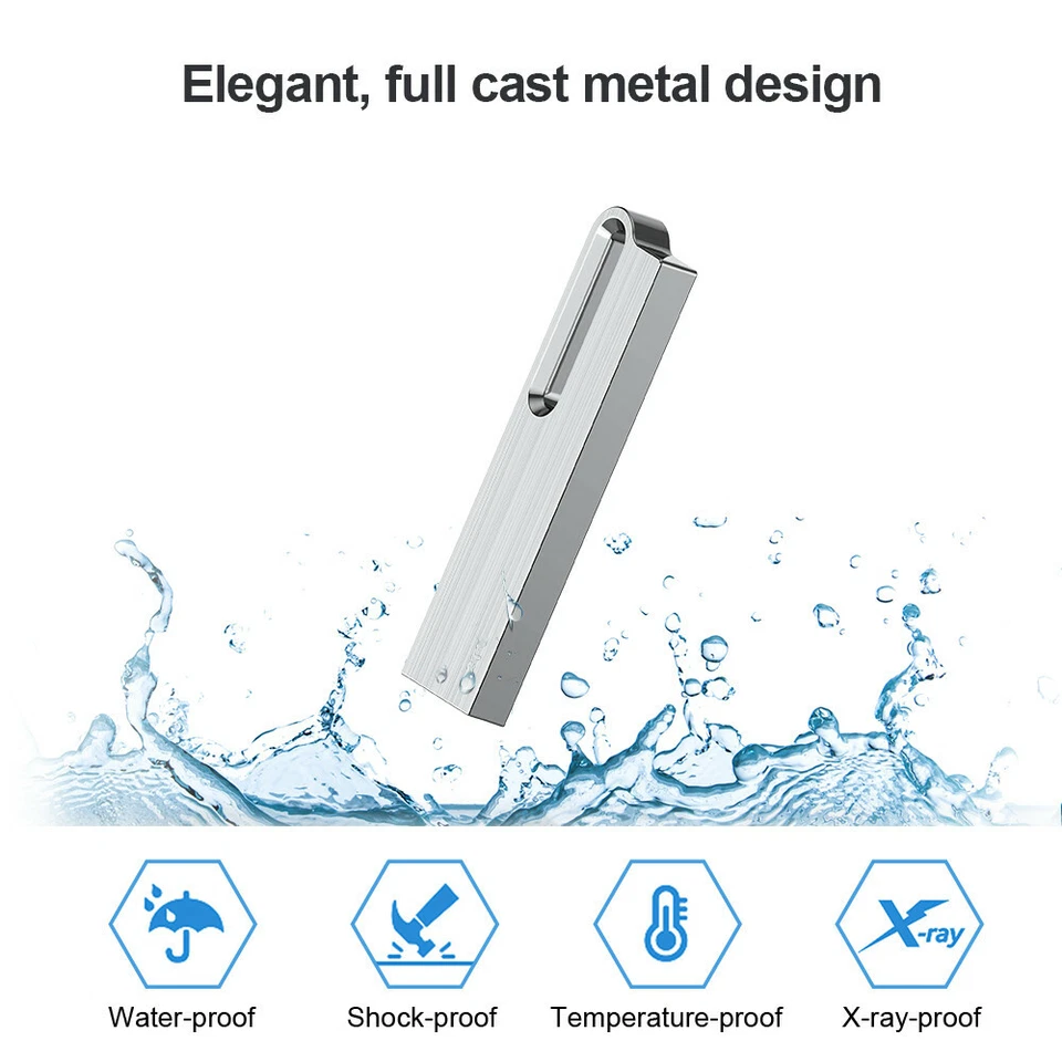 2pcs USB Flash Drive 32GB 64GB Lot Pack Memory Stick Metal Waterproof Pen Drive - Image 4 of 4