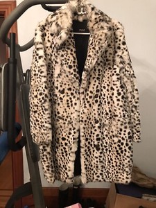 leopard print fur jacket