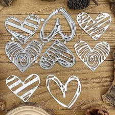 4pcs/Set Heart Metal Die Cuts,Hearts Lover Frame Wedding Cutting Dies Cut Ste...