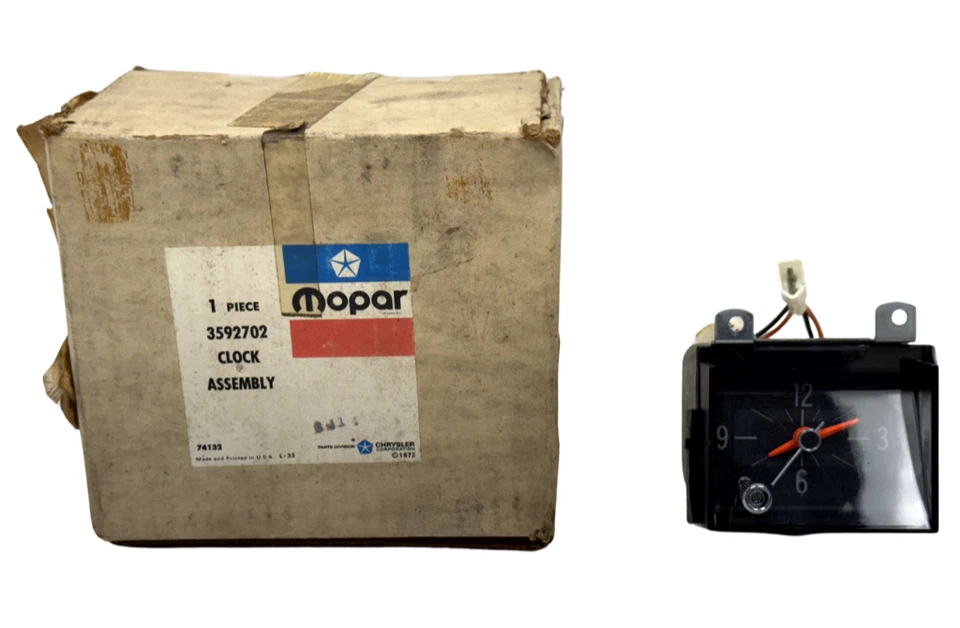 Chrysler Newport New Yorker 1974-1978 carrocería C panel de instrumentos reloj 3592702 nuevo de stock Foto 2 de 4