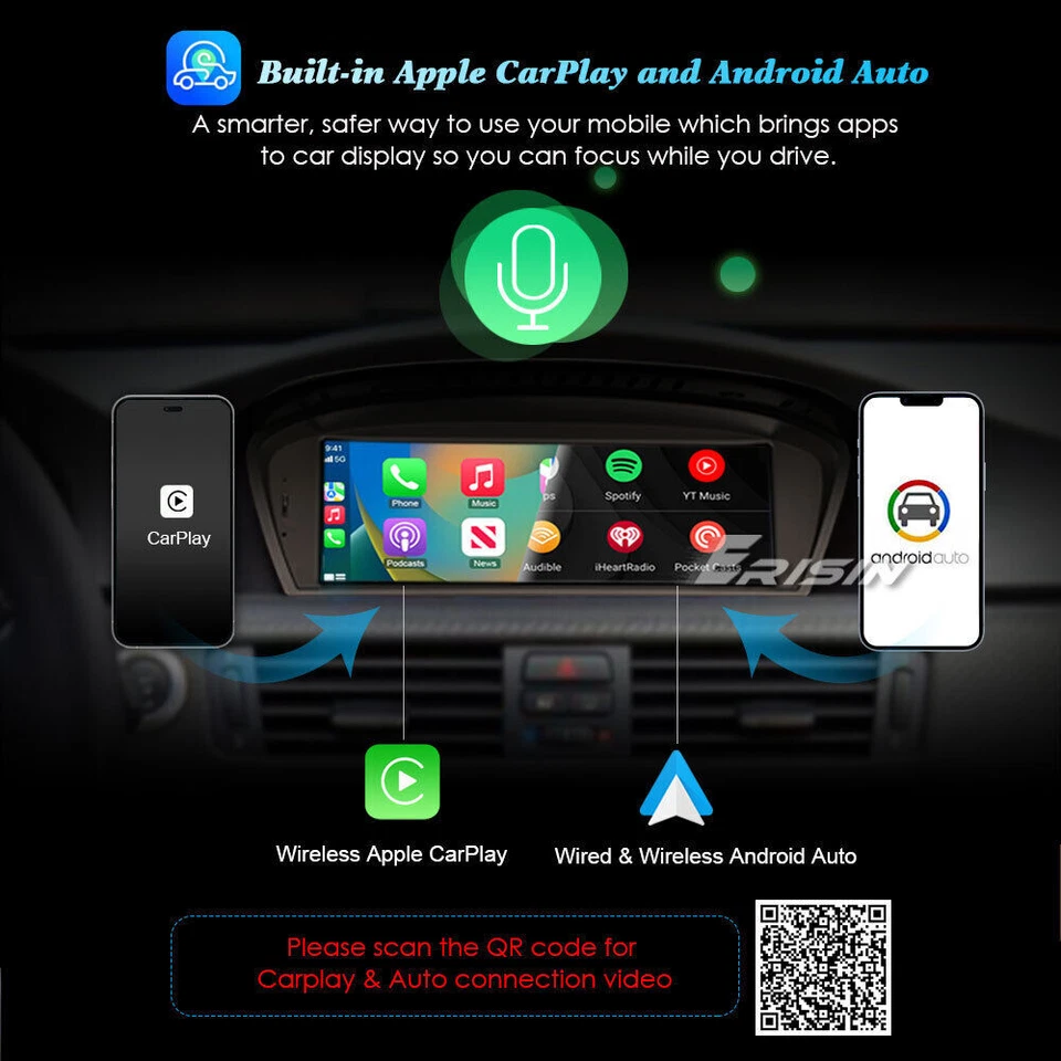 8-Kern Android 13 CarPlay Autoradio Navi BMW 3er 5er E60 E61 E63 E64 E90 E91 CCC - Bild 3 von 4