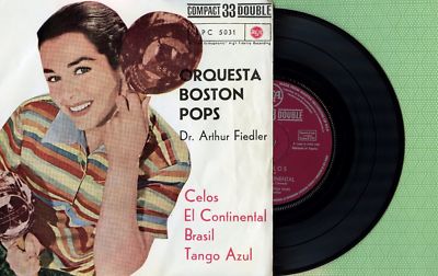 ARTHUR FIEDLER / Celos, El Continental / RCA LPC-5031 Press Spain 1961 33 Rpm EX