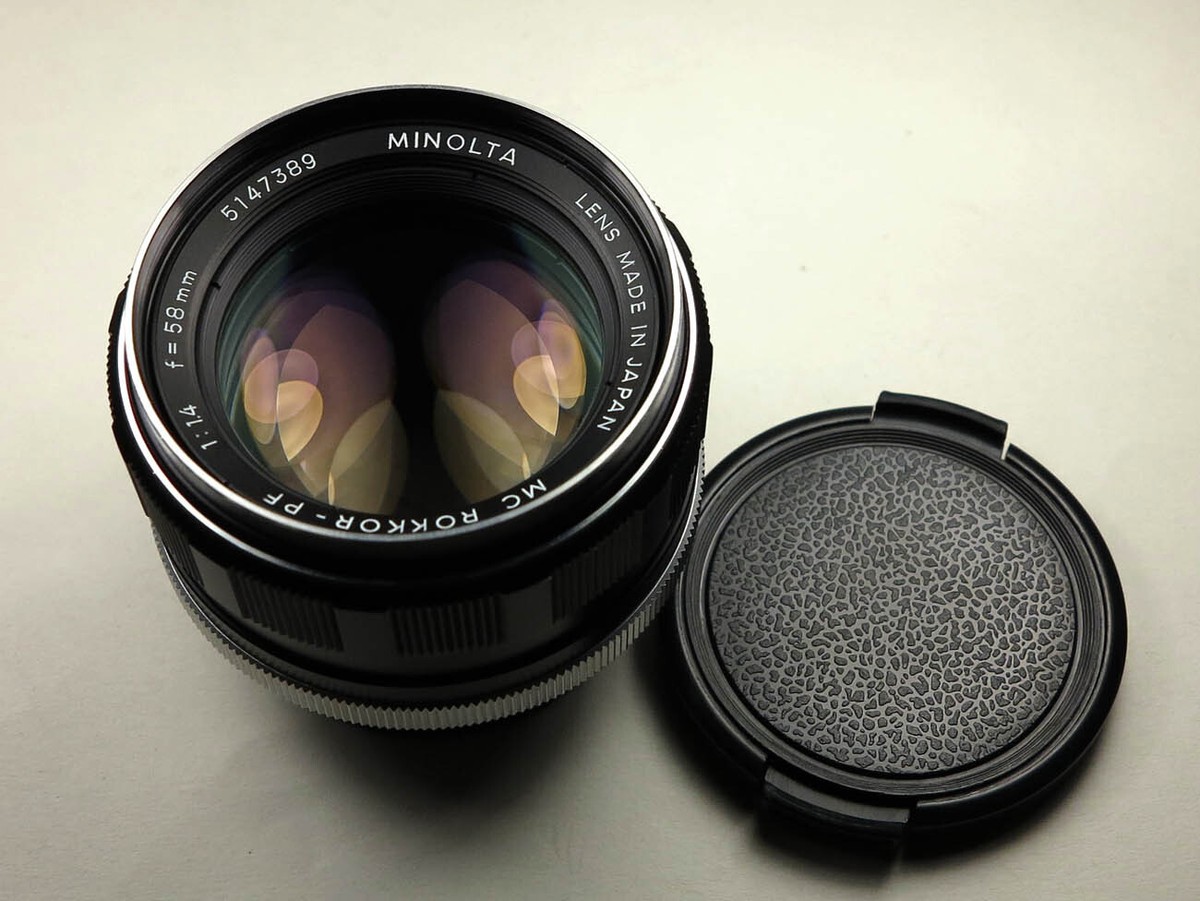 【虹ゴ】ミノルタ MC-ROKKOR PF 58mm F1.4 738 Minolta 58mm f1.4 MC Rokkor-PF - Lens – Kamerastore