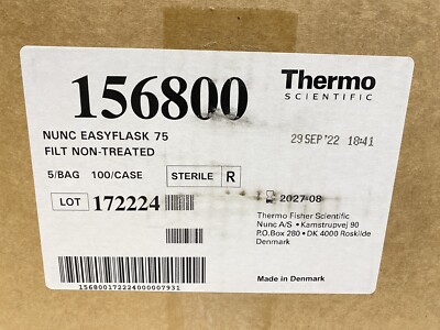 tmksy様 100/Cs) THERMO Nunc 30mL PS EasyFlask Non-Treated Cell Culture