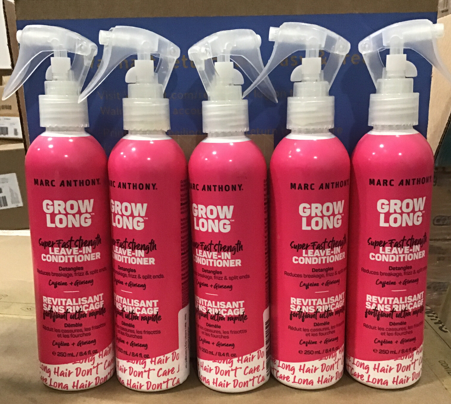 Acondicionador de cabello largo sin enjuague Marc Anthony Strengthening Grow 5 unidades, 8,4 oz