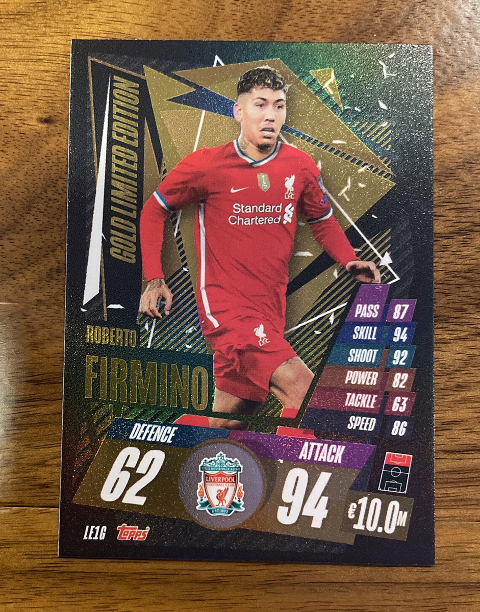 Roberto Firmino 20/21 Topps Match Attax Gold LIMITED Edition
