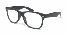 Black Nerd Square Glasses Clear School Nerdy Geek Superman Fancy Dress Party