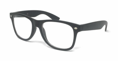 Schwarze Nerd quadratische Brille klar Schule Nerdy Streber Bully Kostüm Party