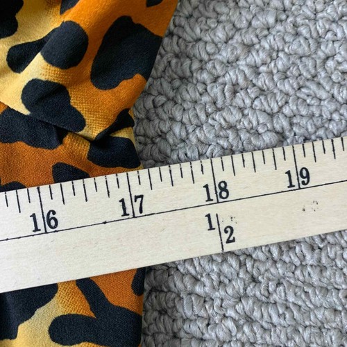 W118 By Walter Baker Womens Dress Size Medium Orange Leopard Print Flared Sleeve - Picture 9 of 13