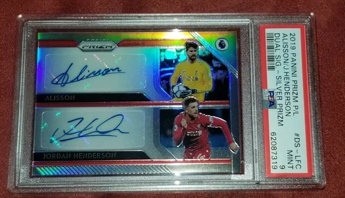 2019-20 Panini Prizm Premier League Liverpool soccer Alisson Henderson Auto 1/5