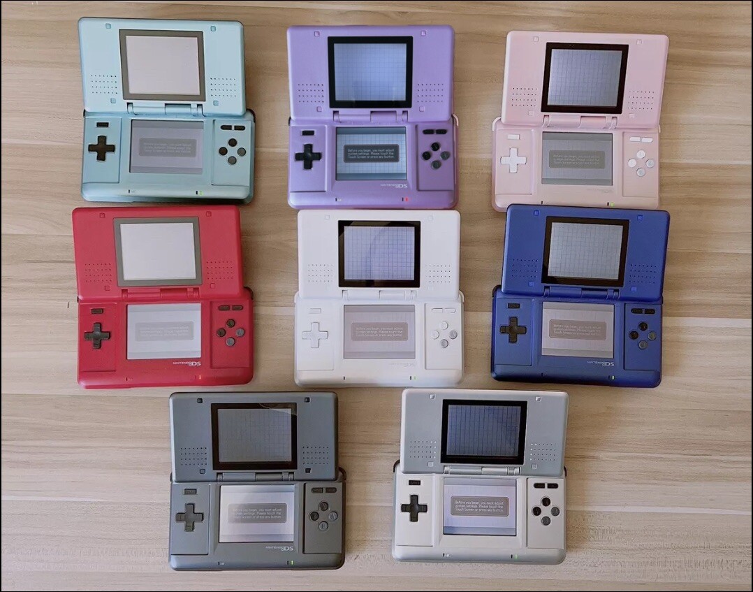 Original Nintendo DS Console Handheld green red pink white purple