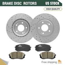 Front Disc Rotors Ceramic Pad For 2016 - 2023 Hyundai Sonata Kona Kia Optima