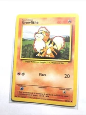 GROWLITHE - 28/102 - Base Set - Pokemon Card - NM