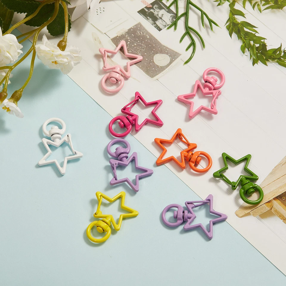 26x Alloy Lobster Claw Clasp Swivel Snap Hook for Key Charm Jewelry Craft Making - Image 4 of 4